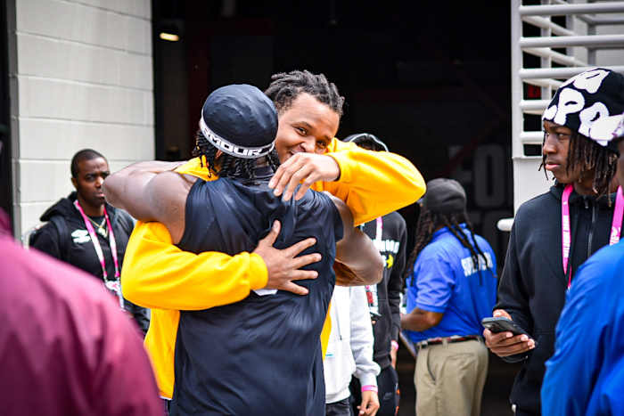 Former Gamecock OL Eric Douglas with Gamecock DB #6 